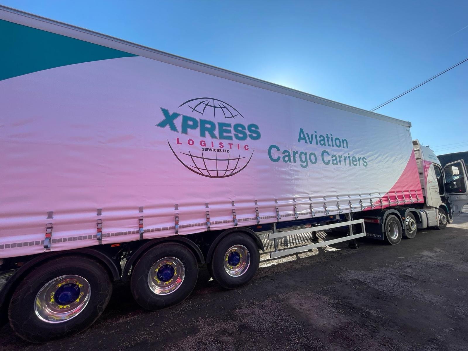 Aviation cargo trailer branding